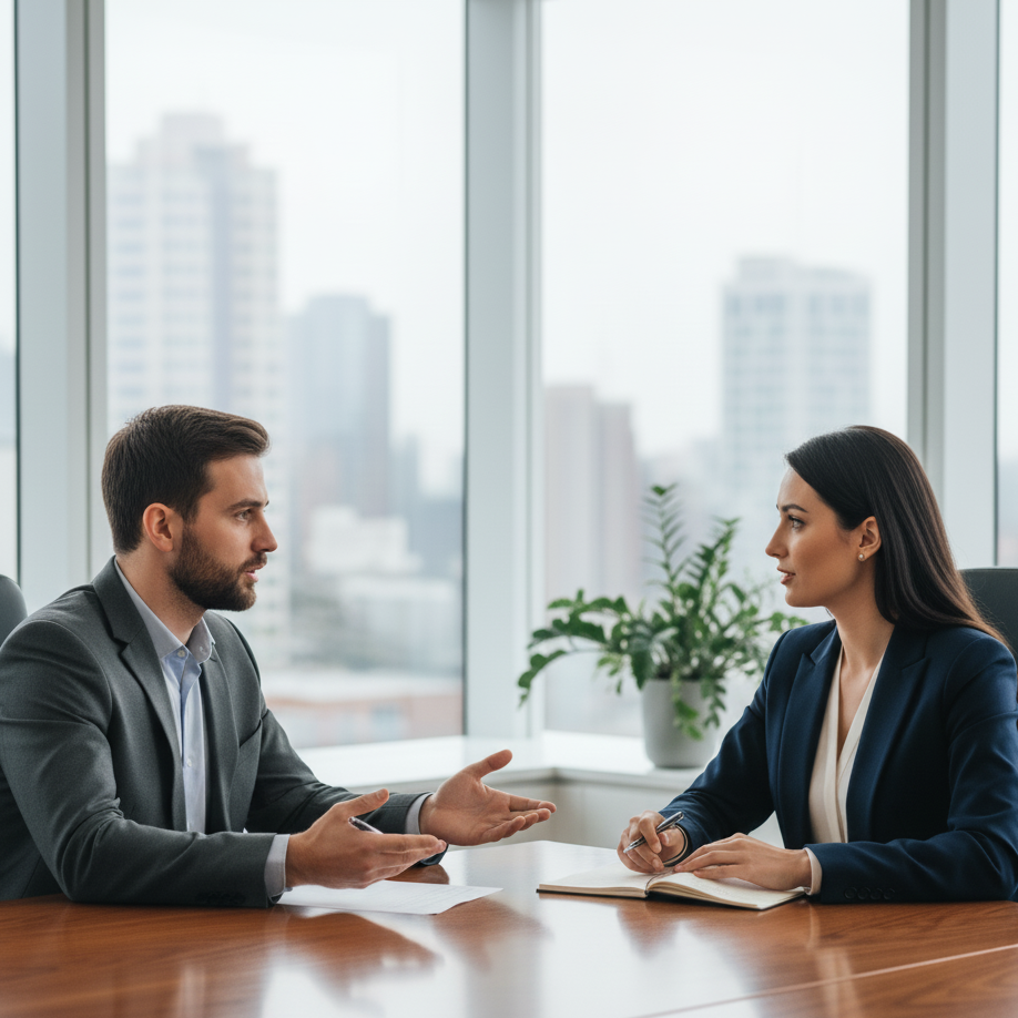 Recruitment meeting between Placement Mumbai and company representative
