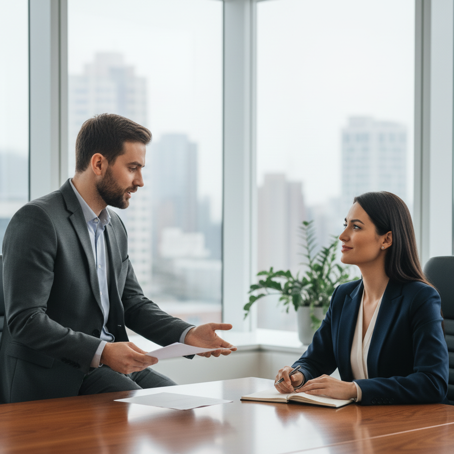 Coordinator guiding employer on hiring freshers in Mumbai